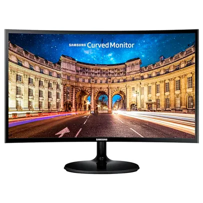 Monitor Curvo Full HD Samsung LED 27 Polegadas C27F390 Preto