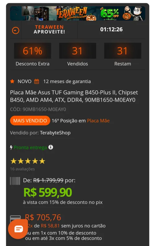 Imagem na descrição da promoção