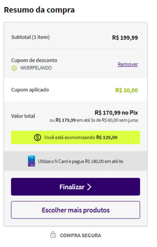 Imagem na descrição da promoção