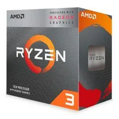 AMD RYZEN 3 3200G QUAD-CORE 3.6GHZ (4GHZ TURBO) 6MB CACHE AM4 | R$ 669