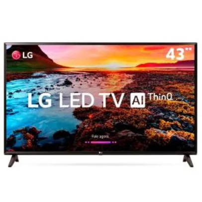 Smart TV LED 43" Full HD LG 43LK5750PSA com IPS, Inteligência Artificial ThinQ AI, WI-FI, Processador Quad Core, HDR 10 Pro, HDMI e USB