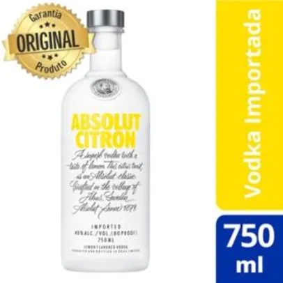 Vodka Absolut Citron - 750ml | R$57