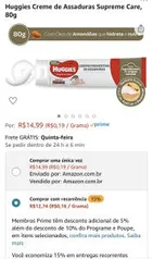 (Prime-recorrência) Huggies Creme de Assaduras Supreme Care, 80g R$15