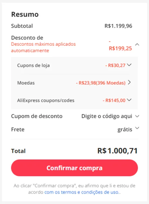 Imagem na descrição da promoção