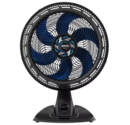 Ventilador de Mesa Arno Xtreme Force VB40 40cm com 3 Velocidades e 6 Pás – Preto - 110v