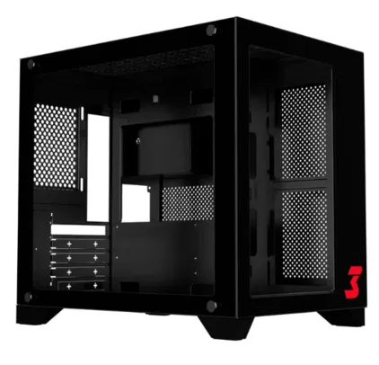 Gabinete DT3 Hyper, Lateral e Frontal de Vidro, Preto, 13872-1