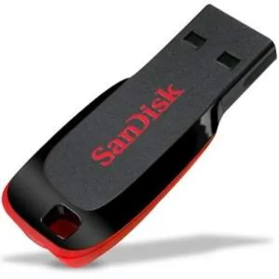 [Submarino] Pen Drive 16GB Sandisk Cruzer Blade Preto e Vermelho - R$25