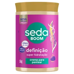 Creme Para Pentear Seda Boom Definição Com Óleo De Coco Pote 1kg