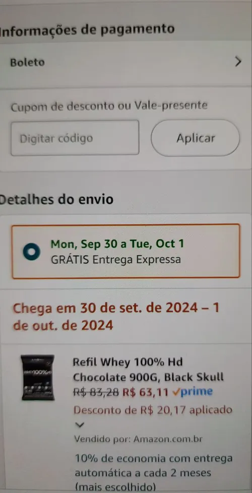 Imagem na descrição da promoção