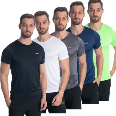 Kit 5 Camiseta Dry Masculina Treino Acedemia Esporte Fitness