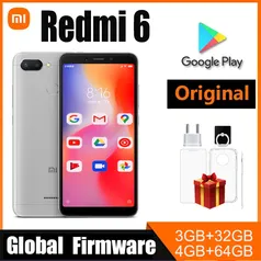 [Imposto Incluso] Xiaomi-Redmi 6 Celular, Google Play, 5.45 