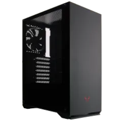 Gabinete Gamer Riotoro Mid Tower Vidro Temperado ATX, Black Sem Fonte Com 1 Fan CR120TGB