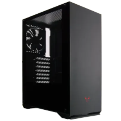 Gabinete Gamer Riotoro Mid Tower Vidro Temperado ATX, Black Sem Fonte Com 1 Fan CR120TGB