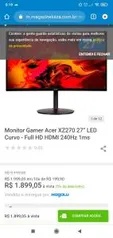 240hz 1ms curvado | R$1900