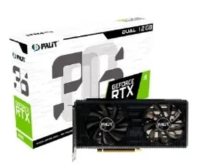 Placa de Video RTX 3060 Palit NVIDIA GeForce, 12GB GDDR6, RGB, DLSS, G-Sync, Ray Tracing - NE63060019K9-190AD