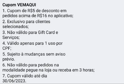 Imagem na descrição da promoção