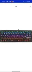 APP [AME-166,06] Teclado Mecânico Gamdias Hermes E2 Switch Huano BLUE ABNT2 Rainbow R$176