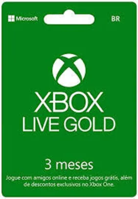 [PRIME] Microsoft Xbox Live Gold - 3 Meses