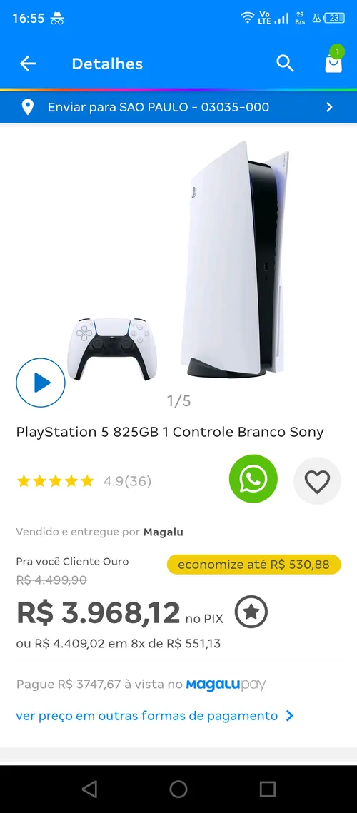 Imagem na descrição da promoção