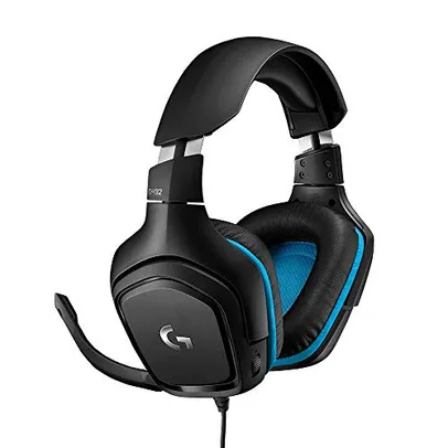 Saindo por R$ 350: [Prime] Headset Gamer Logitech G432 7.1 Dolby Surround para PC, PlayStation, Xbox e Nintendo Switch - Preto/Azul | R$350 | Pelando