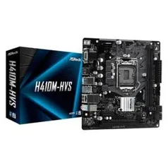 Placa-Mãe ASRock H410M-HVS, Intel LGA 1200, Micro ATX, DDR4 (R$440 )