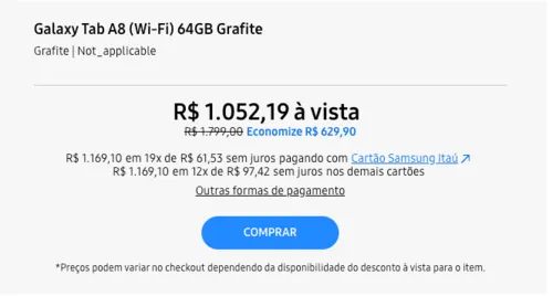 Imagem na descrição da promoção