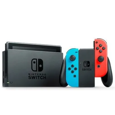 Nintendo Switch 32GB, 1x Joycon, Neon Azul/Vermelho | R$ 2.300