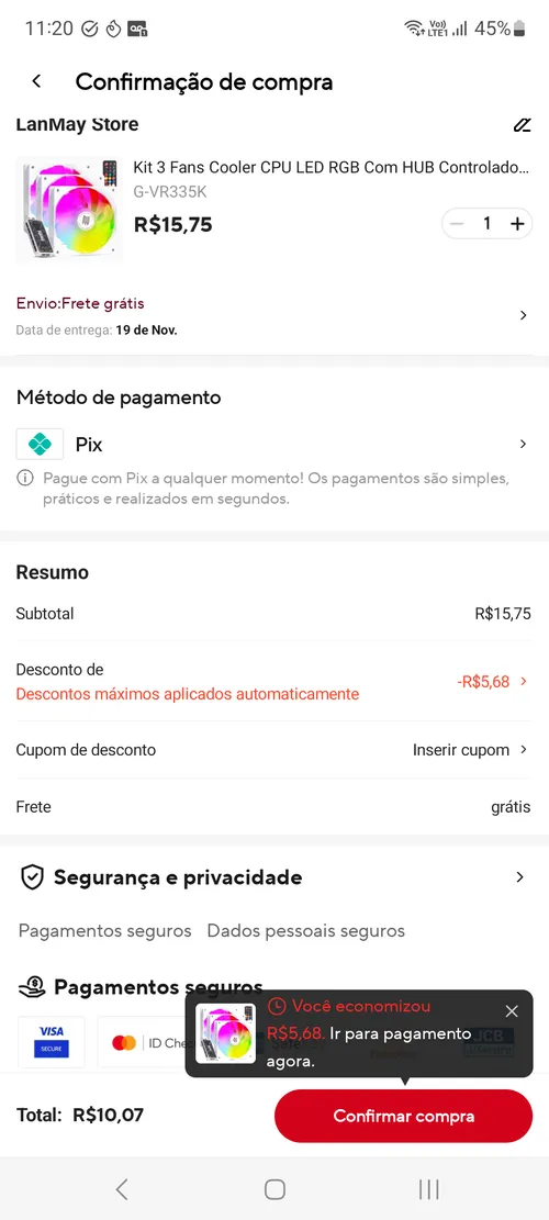 Imagem na descrição da promoção