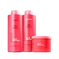 Kit Wella Shampoo + Condicionador 1000ml + Máscara Invigo Brilliance 500ml | R$299