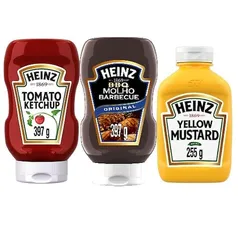 Burguer Kit Heinz Ketchup Tradicional 397g  + Barbecue 397g 