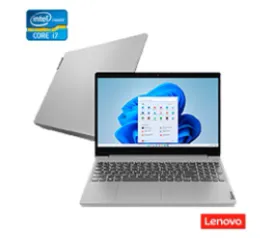 Notebook Lenovo®, Intel® Core™ i7-1165G7, 12GB, 256GB SSD, Tela de 15,6", Prata, IdeaPad 3i - 82MD000HBR