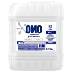 Sabão Líquido Omo Concentrado Lavanderia Profissional Perfect White 7L - 1 Unidade