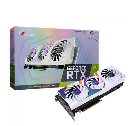 Placa de Vídeo Colorful iGame GeForce RTX 3070 Ti Ultra White OC-V, LHR, 8GB GDDR6X, DLSS, Ray Tracing, 212326118802