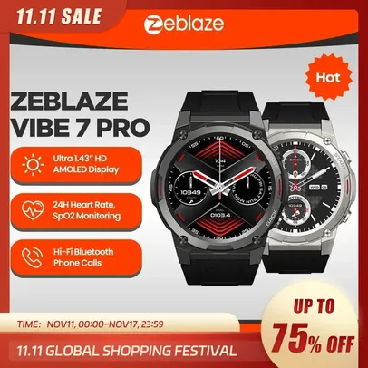 Zeblaze VIBE 7 PRO relógio inteligente, chamada de voz, 1,43 