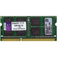 Memoria Notebook 8gb Ddr3 1600 Sodimm Kvr16s11/8 Kingston por R$186