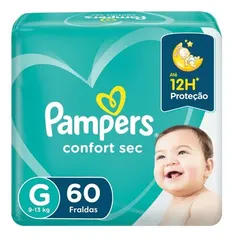 Fralda Pampers Confort Sec Super Tamanho G 60 Unidades