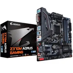 Placa-Mãe Gigabyte para Intel LGA 1151 mATX Z370M AORUS GAMING - R$ 650