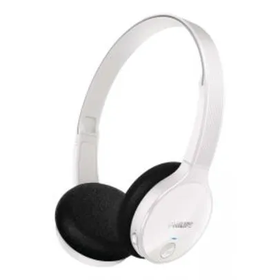 HEADSET PHILIPS BLUETOOTH CRYSTAL CLEAR SHB4000WT/00 WHITE S/ FIO C/ MICROFONE