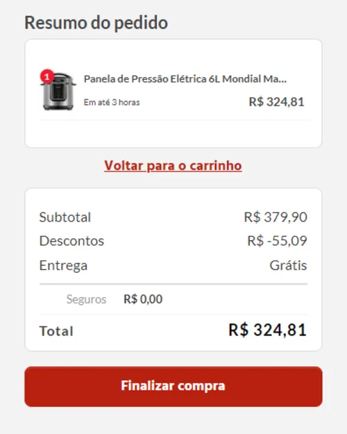 Imagem na descrição da promoção