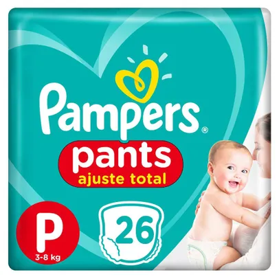 Fralda Descartável Pampers Pants Ajuste Total P Pacote com 26 Unidades