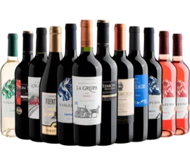 Kit 12 Vinhos por R$17,52 cada garrafa