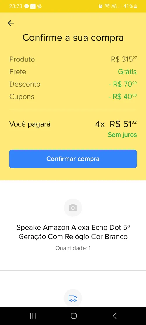 Imagem na descrição da promoção