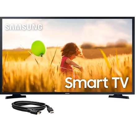 Samsung Smart TV LED 40'' Tizen FHD 40T5300 2020 + Cabo HDMI 1.4 1,8 m | R$1599