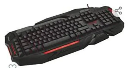 [Prime] Teclado Gamer LED GXT 285 com 5 Teclas Programáveis e Anti-Ghosting - Trust