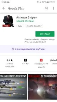 Jogo Hitman Google play Grátis