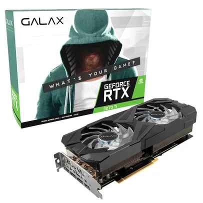 Placa de Vídeo Galax NVIDIA GeForce RTX 3070 1-Click OC, 8GB GDDR6, DLSS, LHR, Ray Tracing, Preto - 37NSL6MD2KCH