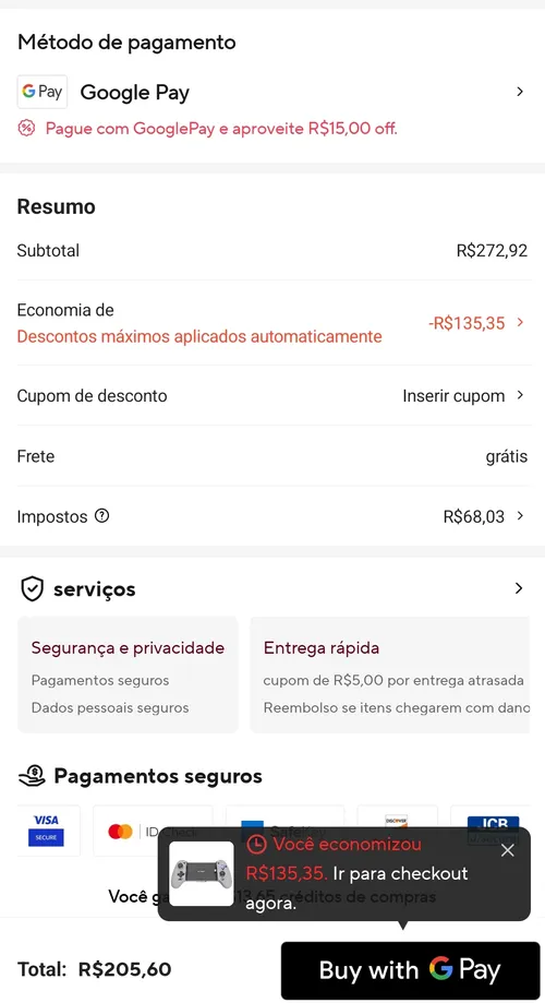 Imagem na descrição da promoção