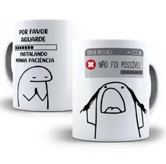 Canecas De Porcelanas Flork Paciência Presente