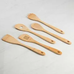 [Shoptime] Conjunto de 5 Peças Utensílios de Bambu La Cuisine