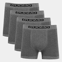 Kit 4 Cuecas Boxer Microfibra, Duomo, Masculino, Grafite, G